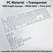 Transparent RGB Mechanical Keyboard Keycaps