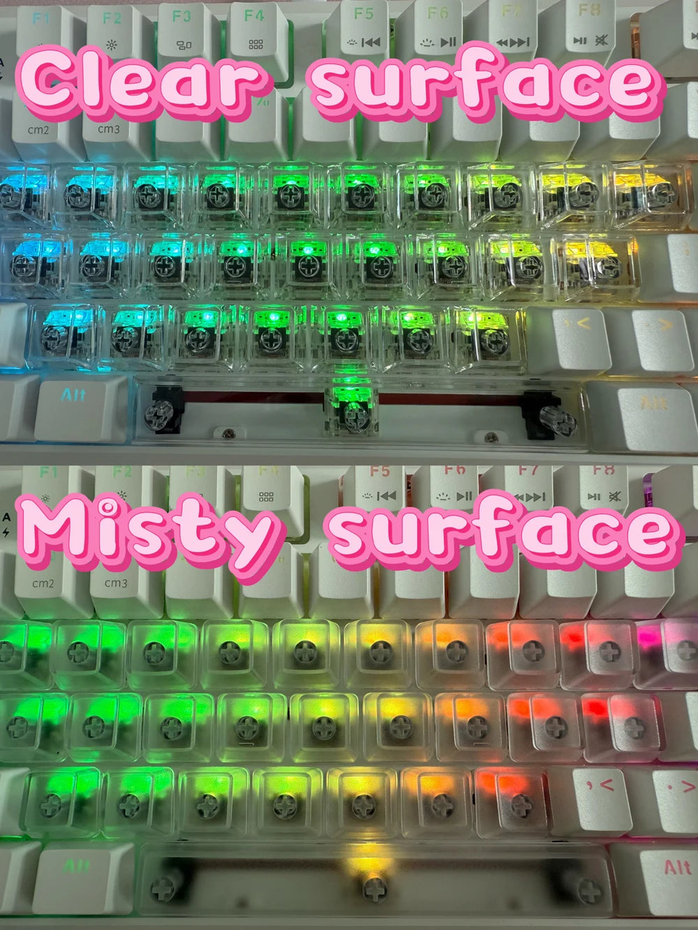 Transparent RGB Mechanical Keyboard Keycaps