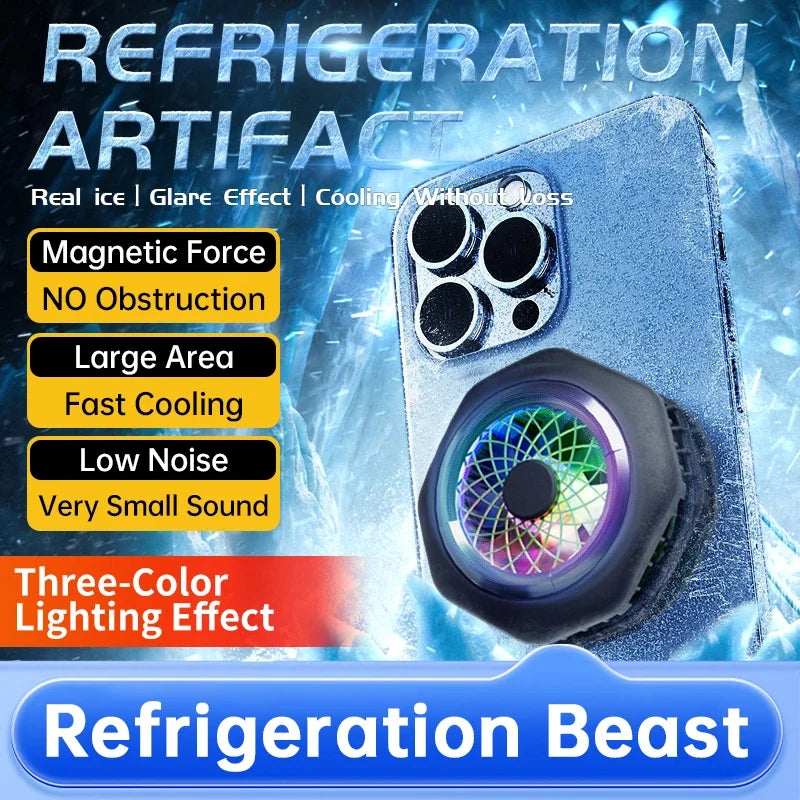 HK-4 Pro, Mobile Phone Cooling Fan, Semiconductor Cooler, Magnetic/Back-Clip, Type-C Radiator for iOS/Android Heat Sink