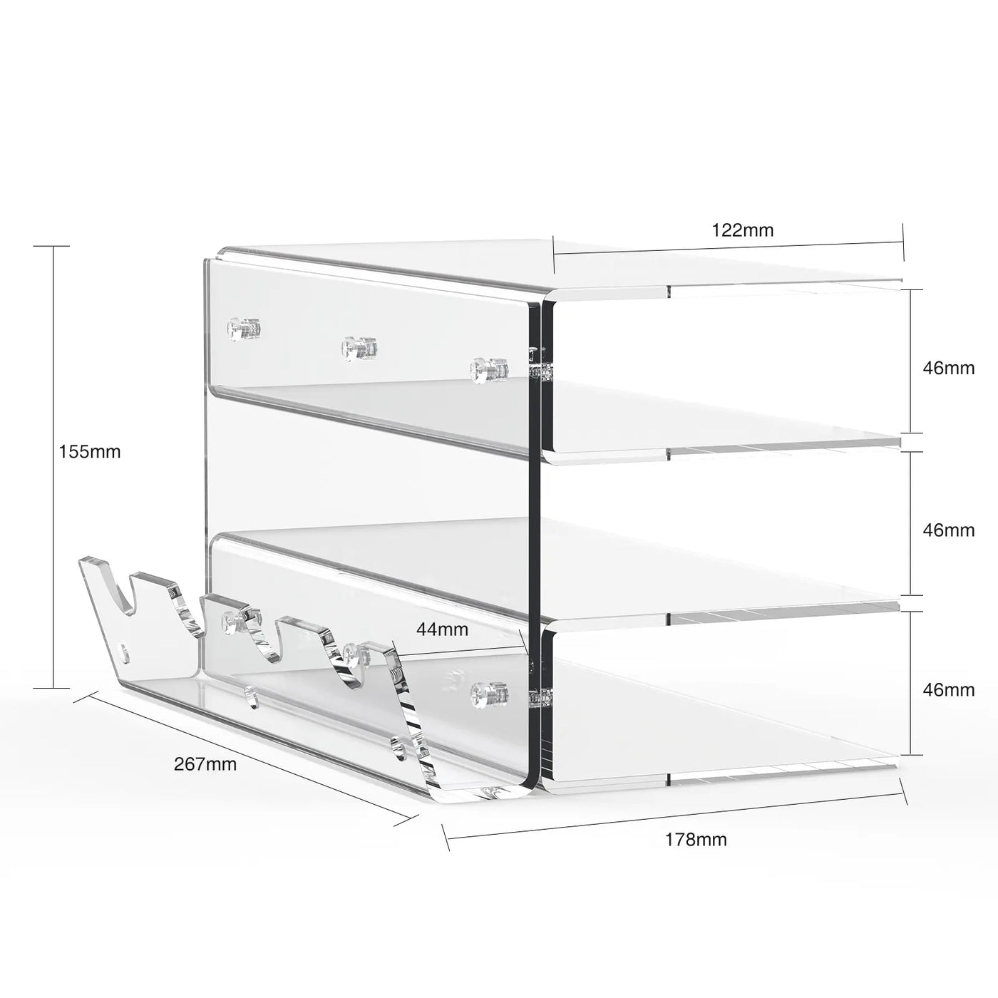 Three-Tier Acrylic Keyboard Display Stand