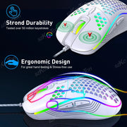 7200DPI Honeycomb RGB Gaming Mouse