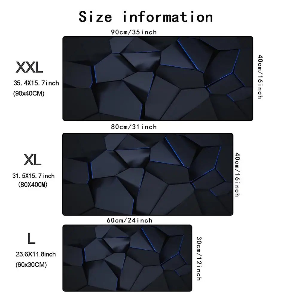 Geometric XXL Non-Slip Gaming Mousepad
