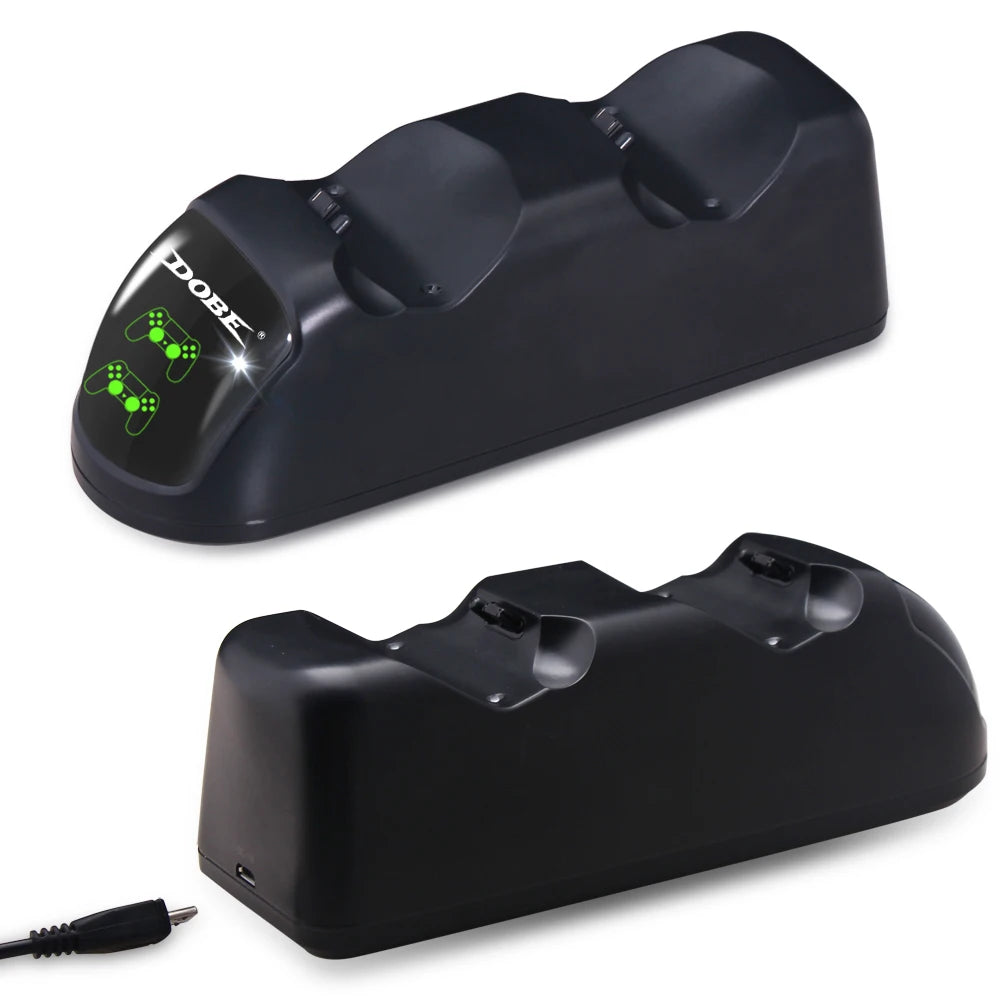PS4 Controller Charger Dock,P4 Dual Controller Charging Station, PS4 Controller Accessories Black
