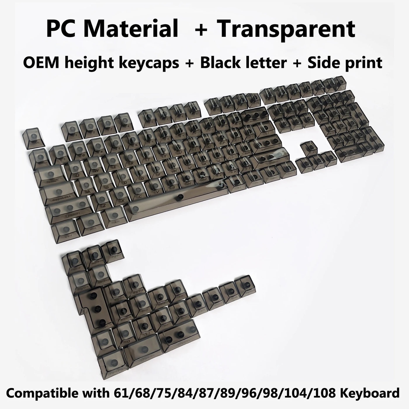 Transparent RGB Mechanical Keyboard Keycaps