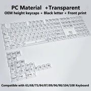 Transparent RGB Mechanical Keyboard Keycaps