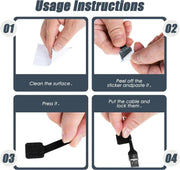 Reusable Adhesive Cable Ties