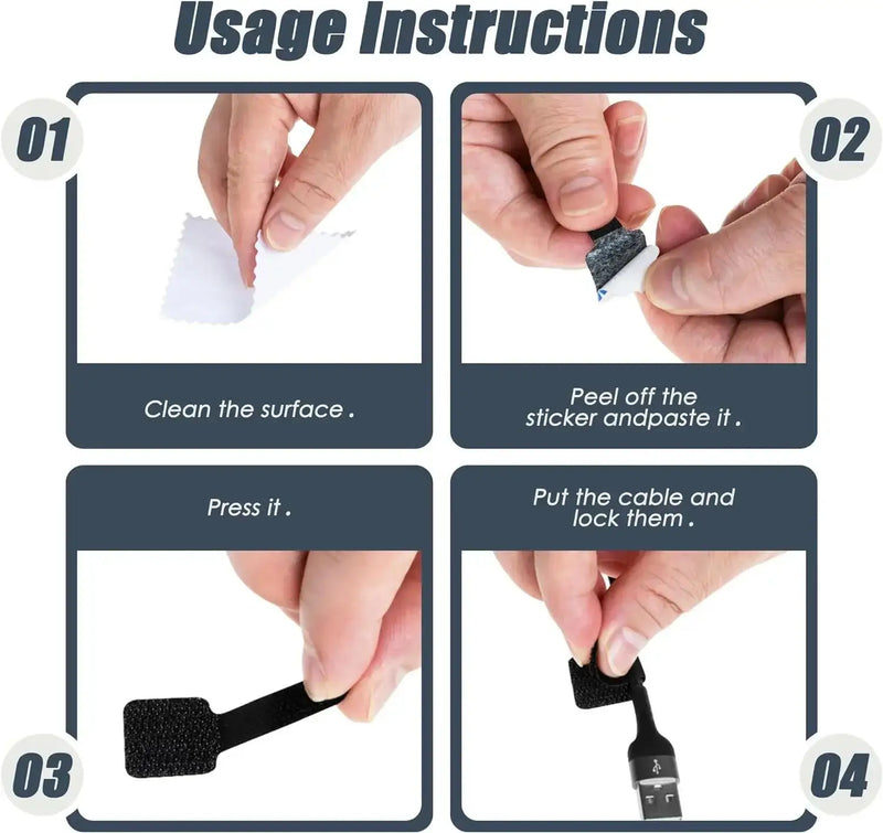 Reusable Adhesive Cable Ties