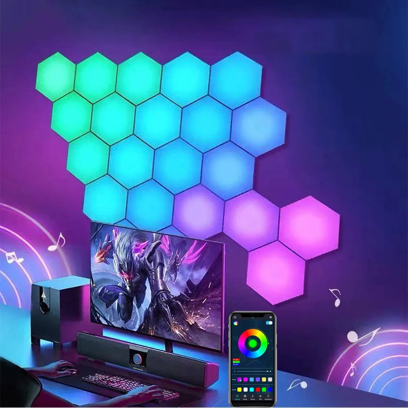 Modular RGB Hex Wall Lights