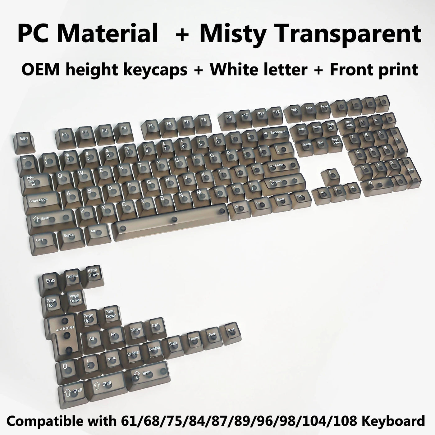 Transparent RGB Mechanical Keyboard Keycaps