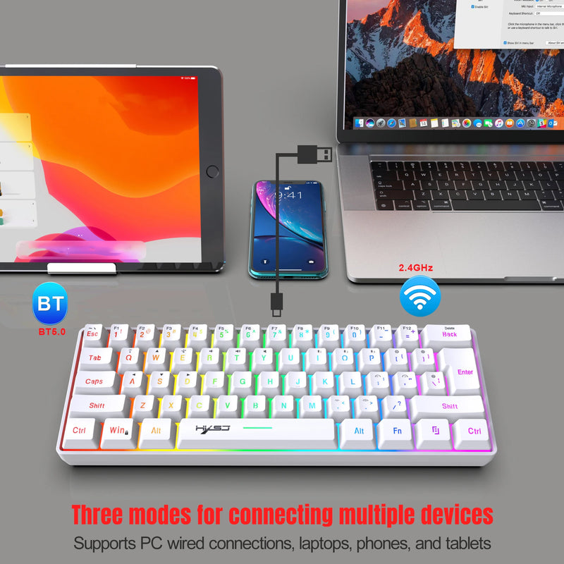 61-Key Tri-Mode Wireless Gaming Keyboard