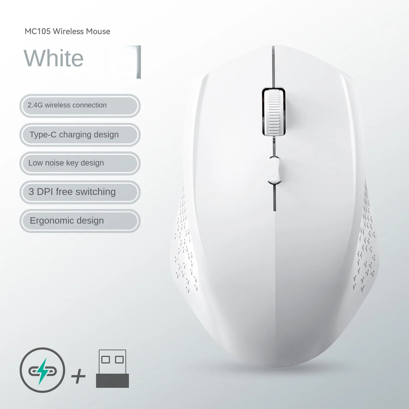 Bluetooth 5.2 Rechargeable Silent Mouse