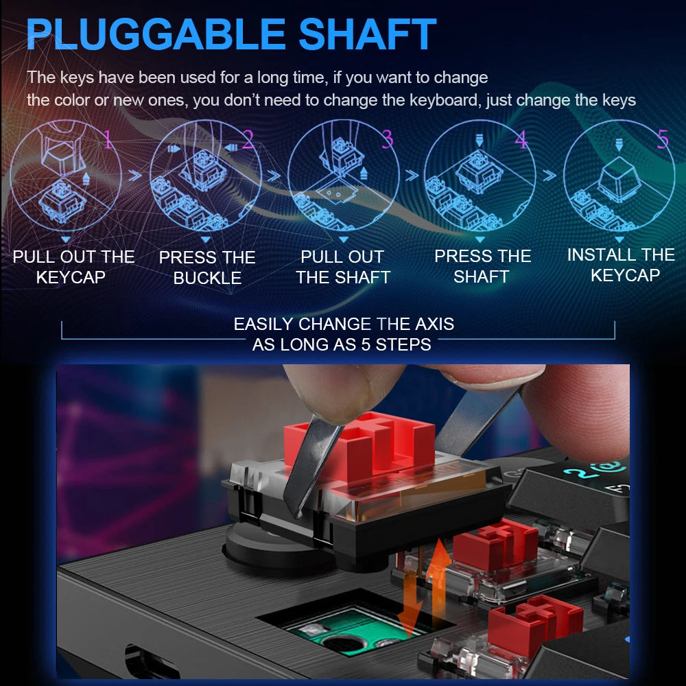 REDRAGON K618 Tri-Mode Mechanical Keyboard