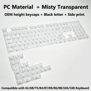 Transparent RGB Mechanical Keyboard Keycaps