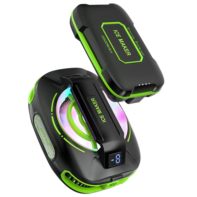 NEW JS85 Phone Silent Cooler Semiconductor Magnetic/ Back-clip Ice Freeze Cooling Radiator with 3000mAh Battery 3 Gears Display