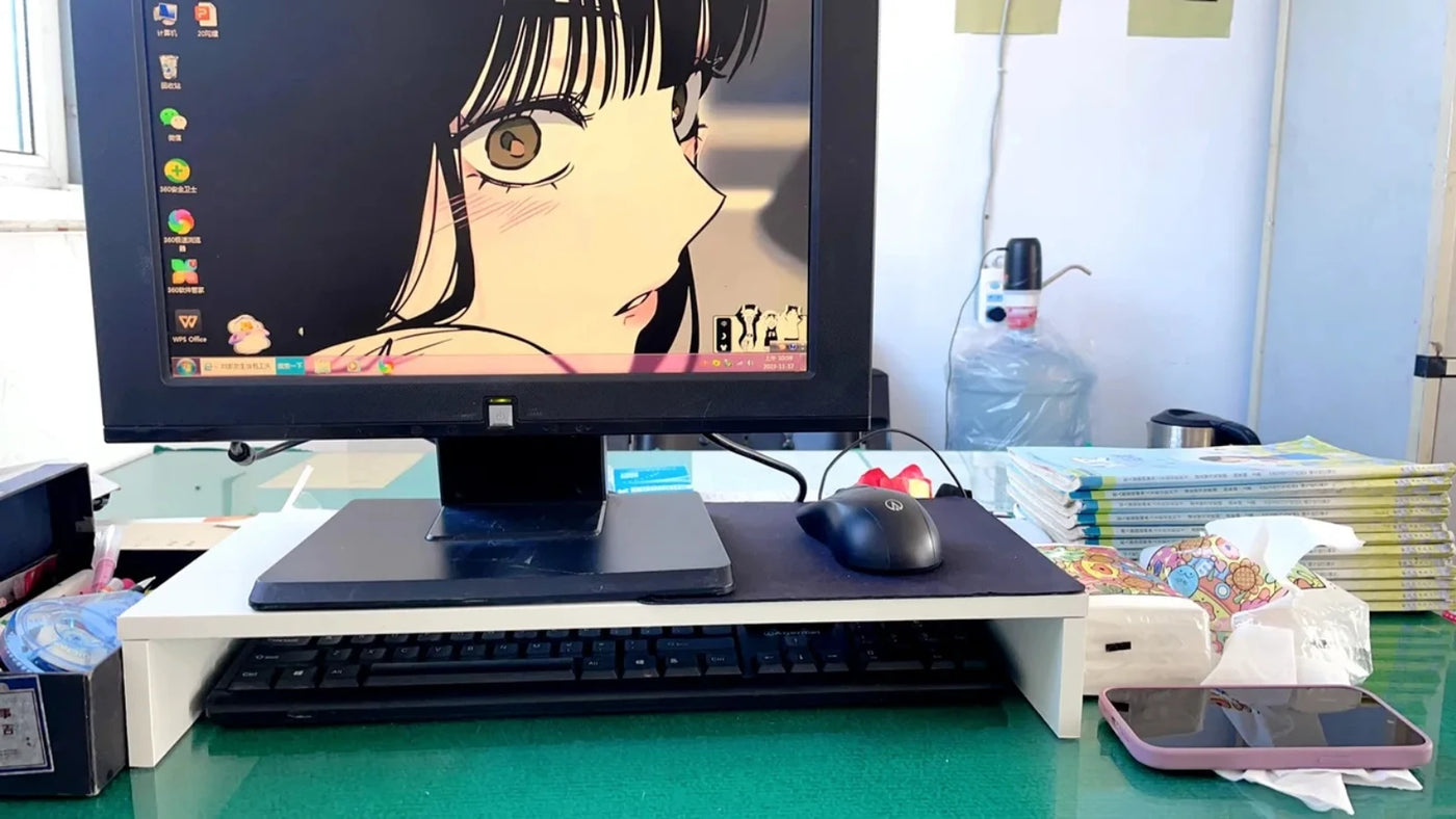 Ergonomic Monitor Riser Organizer