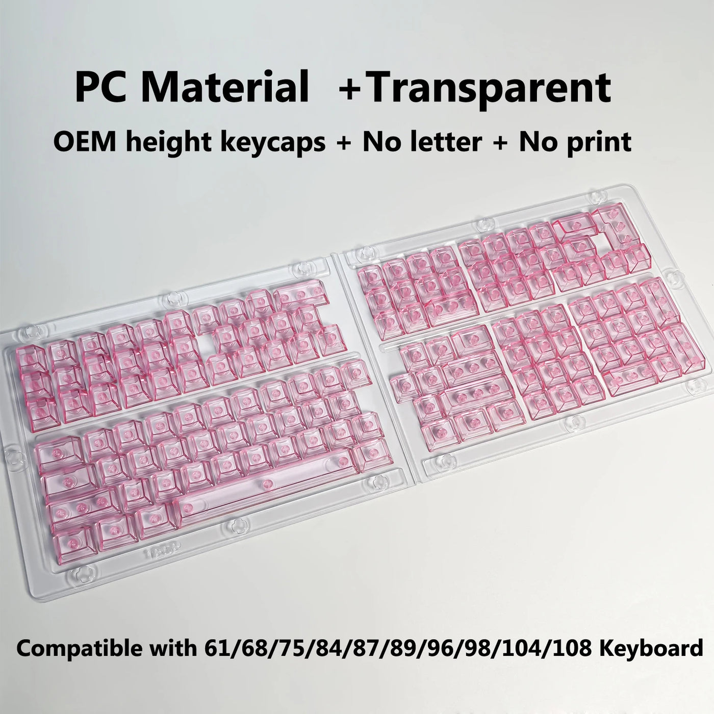 Transparent RGB Mechanical Keyboard Keycaps
