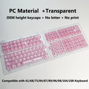 Transparent RGB Mechanical Keyboard Keycaps
