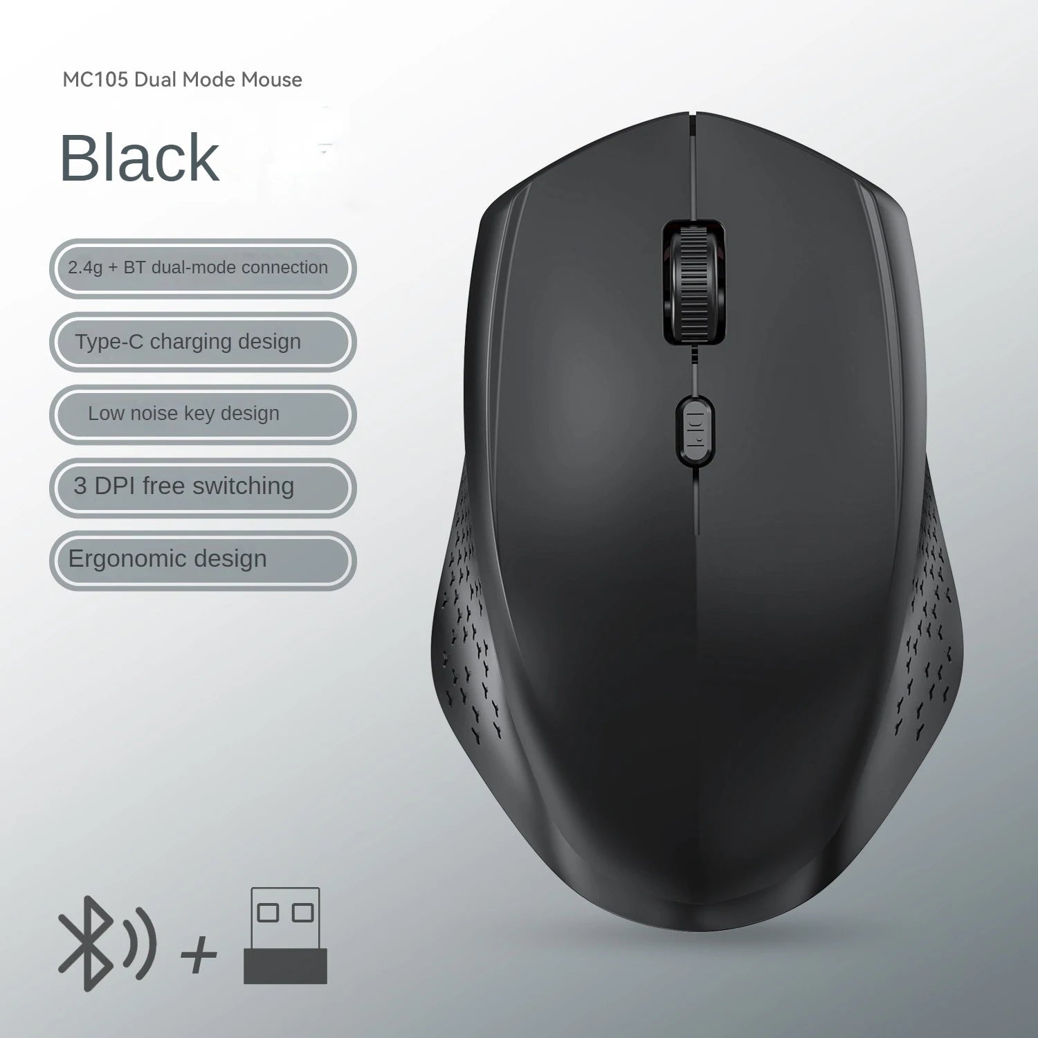 Bluetooth 5.2 Rechargeable Silent Mouse