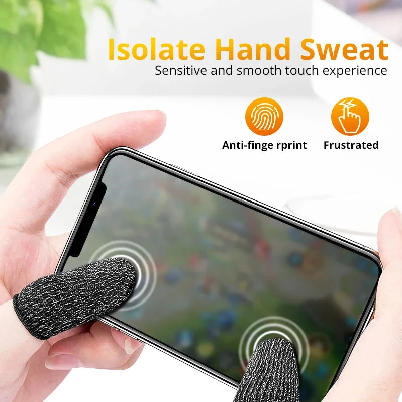 Gaming Finger Sleeve Breathable Fingertips For PUBG Games Anti-Sweat Touch Screen Finger Cots Cover Sensitive Mobile Touch Glove