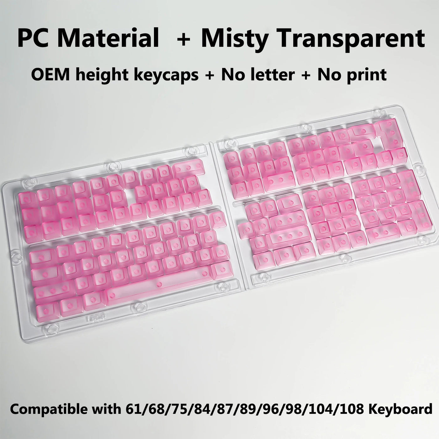 Transparent RGB Mechanical Keyboard Keycaps
