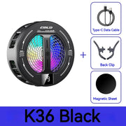 NEW Semiconductor Magnetic Clip Phone Cooler with Digital Display Temperature RGB Lights Compatible for Iphone Samsung Xiaomi