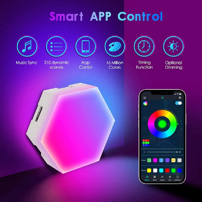 Modular RGB Hex Wall Lights